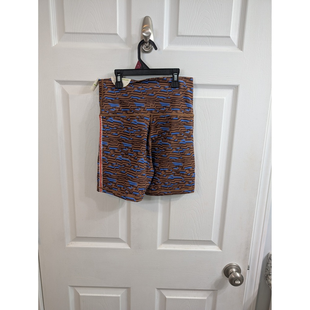 OFFLINE by Aerie Biker Shorts Goals Crochet Inset Womens Geometric NWT - Size M - Picture 5 of 8